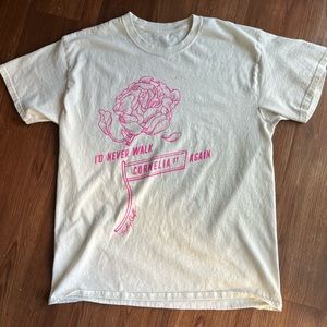 Taylor Swift Lover Pop Up Cornelia Street Merch T-Shirt in Cream and Pink